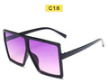 Black Sunglasses Women Square Flat Top Oversized Vintage Retro big frame fashion sunglasses feminine black female glasses