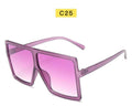 Black Sunglasses Women Square Flat Top Oversized Vintage Retro big frame fashion sunglasses feminine black female glasses
