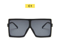 Black Sunglasses Women Square Flat Top Oversized Vintage Retro big frame fashion sunglasses feminine black female glasses