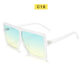 Black Sunglasses Women Square Flat Top Oversized Vintage Retro big frame fashion sunglasses feminine black female glasses