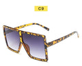 Black Sunglasses Women Square Flat Top Oversized Vintage Retro big frame fashion sunglasses feminine black female glasses