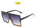 Black Sunglasses Women Square Flat Top Oversized Vintage Retro big frame fashion sunglasses feminine black female glasses