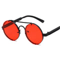 Brand Designer Vintage Sunglasses Man Woman Metal Steampunk Sun Glasses Classic Round Retro Shades Driving Oculos De Sol