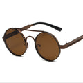 Brand Designer Vintage Sunglasses Man Woman Metal Steampunk Sun Glasses Classic Round Retro Shades Driving Oculos De Sol