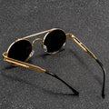 Brand Designer Vintage Sunglasses Man Woman Metal Steampunk Sun Glasses Classic Round Retro Shades Driving Oculos De Sol