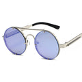Brand Designer Vintage Sunglasses Man Woman Metal Steampunk Sun Glasses Classic Round Retro Shades Driving Oculos De Sol