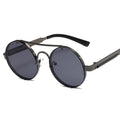 Brand Designer Vintage Sunglasses Man Woman Metal Steampunk Sun Glasses Classic Round Retro Shades Driving Oculos De Sol
