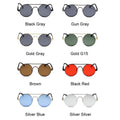 Brand Designer Vintage Sunglasses Man Woman Metal Steampunk Sun Glasses Classic Round Retro Shades Driving Oculos De Sol