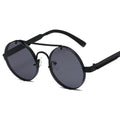 Brand Designer Vintage Sunglasses Man Woman Metal Steampunk Sun Glasses Classic Round Retro Shades Driving Oculos De Sol