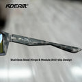 Brand KDEAM High quality TR90 Fishing Polarized Sunglasses Men outdoor Sport driving Sun Glasses UV400 with soft Nose pad