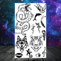 Butterfly Rose Flower Temporary Tattoos For Women Adult Kids Girl Feather Snake Scorpion Fake Tattoo Neck Arm Hands Small TatoosJ82509-CSQ024