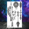 Butterfly Rose Flower Temporary Tattoos For Women Adult Kids Girl Feather Snake Scorpion Fake Tattoo Neck Arm Hands Small TatoosJ82509-CSQ099