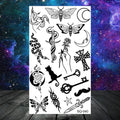 Butterfly Rose Flower Temporary Tattoos For Women Adult Kids Girl Feather Snake Scorpion Fake Tattoo Neck Arm Hands Small TatoosJ82509-CSQ040