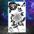 Butterfly Rose Flower Temporary Tattoos For Women Adult Kids Girl Feather Snake Scorpion Fake Tattoo Neck Arm Hands Small TatoosJ82509-CSQ064