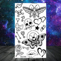 Butterfly Rose Flower Temporary Tattoos For Women Adult Kids Girl Feather Snake Scorpion Fake Tattoo Neck Arm Hands Small TatoosJ82509-CSQ048