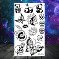 Butterfly Rose Flower Temporary Tattoos For Women Adult Kids Girl Feather Snake Scorpion Fake Tattoo Neck Arm Hands Small TatoosJ82509-CSQ019