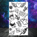 Butterfly Rose Flower Temporary Tattoos For Women Adult Kids Girl Feather Snake Scorpion Fake Tattoo Neck Arm Hands Small TatoosJ82509-CSQ003