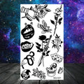 Butterfly Rose Flower Temporary Tattoos For Women Adult Kids Girl Feather Snake Scorpion Fake Tattoo Neck Arm Hands Small TatoosJ82509-CSQ021