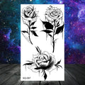 Butterfly Rose Flower Temporary Tattoos For Women Adult Kids Girl Feather Snake Scorpion Fake Tattoo Neck Arm Hands Small TatoosJ82509-CSQ097