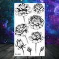Butterfly Rose Flower Temporary Tattoos For Women Adult Kids Girl Feather Snake Scorpion Fake Tattoo Neck Arm Hands Small TatoosJ82509-CSQ065