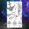 Butterfly Rose Flower Temporary Tattoos For Women Adult Kids Girl Feather Snake Scorpion Fake Tattoo Neck Arm Hands Small TatoosJ82509-CSQ011