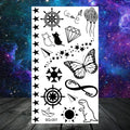 Butterfly Rose Flower Temporary Tattoos For Women Adult Kids Girl Feather Snake Scorpion Fake Tattoo Neck Arm Hands Small TatoosJ82509-CSQ007