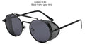 Classic Gothic Steampunk Sunglasses Polarized Men Women Brand Designer Vintage Oval Metal Frame Sun Glasses UV400