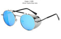 Classic Gothic Steampunk Sunglasses Polarized Men Women Brand Designer Vintage Oval Metal Frame Sun Glasses UV400