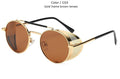 Classic Gothic Steampunk Sunglasses Polarized Men Women Brand Designer Vintage Oval Metal Frame Sun Glasses UV400