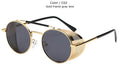 Classic Gothic Steampunk Sunglasses Polarized Men Women Brand Designer Vintage Oval Metal Frame Sun Glasses UV400