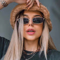 Classic Vintage Rectangle Sunglasses Woman Retro Shades Candy Colors Mirror Sun Glasses Female Square Driver Oculos