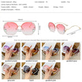 Diamond Sunglasses Women UV400 Rimless Vintage Sun Glasses Rhinestone Retro Sunglass Luxury Designer