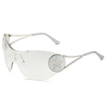 Fashion Brand Designer Y2K Rimless Sunglasses Women For Men 2023 New Trend Sun Glasses Luxury Vintage Punk Metal Star Big Goggle