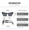Fashion Cat Eye Sunglasses Ladies Retro Luxury Glasses Brand Designer Men's Trendy Tone Decoration UV400