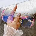 Fashion Glasses Diamond Sunglasses Women Brand Rimless Shades For Women Luxury Vintage Vasos Decorativos Zonnebril Dames
