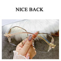 Fashion Glasses Diamond Sunglasses Women Brand Rimless Shades For Women Luxury Vintage Vasos Decorativos Zonnebril Dames