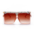 Fashion Oversized Punk Sunglasses Women Men Square Diamond Sun Glasses Lady Luxury Brand Designer Rhinestone Eyeglasses UV400