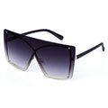 Oversize Gradient Sunglasses Rimless Oversized Frame Female Shades