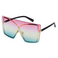 Oversize Gradient Sunglasses Rimless Oversized Frame Female Shades