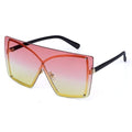 Oversize Gradient Sunglasses Rimless Oversized Frame Female Shades