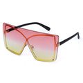 Oversize Gradient Sunglasses Rimless Oversized Frame Female Shades