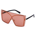 Oversize Gradient Sunglasses Rimless Oversized Frame Female Shades