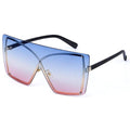 Oversize Gradient Sunglasses Rimless Oversized Frame Female Shades