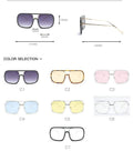 Square Big Frame Sunglasses Men Women Fashion Shades UV400 Vintage Glasses