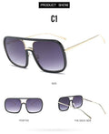 Square Big Frame Sunglasses Men Women Fashion Shades UV400 Vintage Glasses