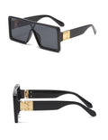oversized Square black women's sunglasses  trend luxury brand Gradient shades for men Vintage Retro sunglasses woman