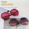Fashion Retro Sunglasses Ladies Hexagon Big Frame Sunglasses Famous Designer Brand Glasses  Latest Sunglasses Hot UV400