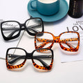 Black Fashion Glasses Frames Retro Leopard Clear Prescription Frame