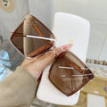 Imwete New Vintage Square Oversized Sunglasses Women Men Brand Designer Transparent Gradient Sun Glasses Big Frame Eyewear UV400