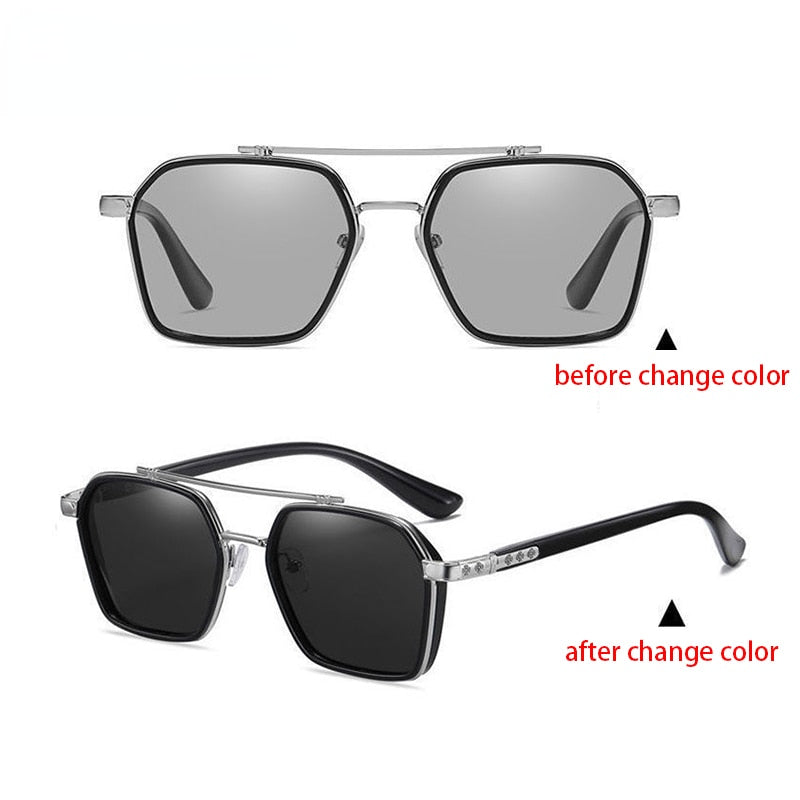 Intelligent Photochromic Sunglasses for Men Professional Day Night Dr